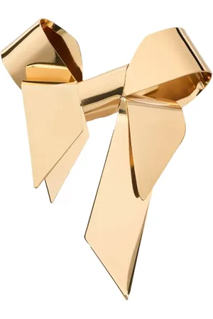 Carolina Herrera Metallic bow pin