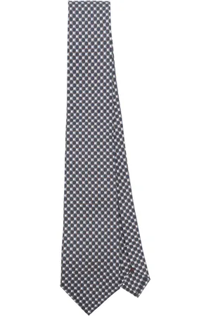 CANALI Patterned-jacquard silk tie
