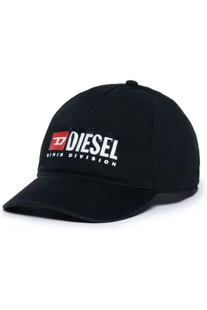 Diesel Logo-print ripped baseball cap