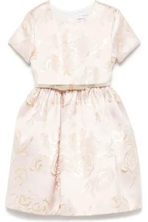MONNALISA Rose-jacquard dress