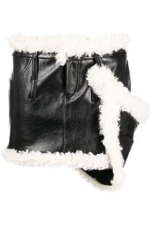 COPERNI Shearling-trim miniskirt