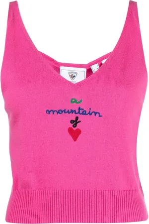 Rossignol Embroidered knitted crop-top