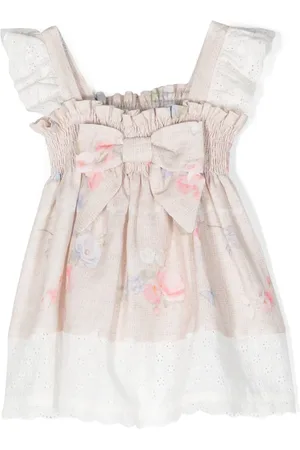 Lapin House Graphic-print empire-line dress
