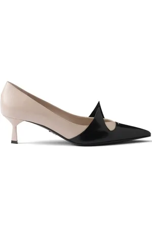 Prada 55mm two-tone brushed-leather pumps