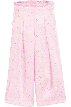 MISS GRANT Floral-print trousers