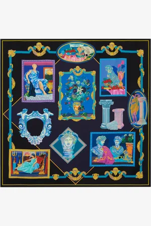 VERSACE Large Gallery silk foulard