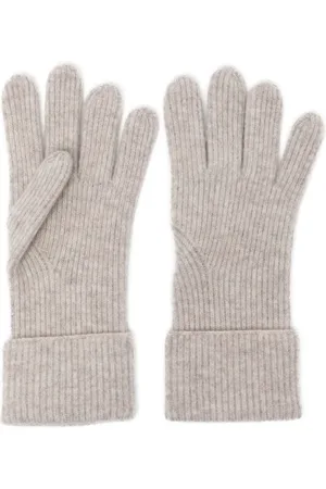 N.PEAL Ribbed-knit cashmere gloves