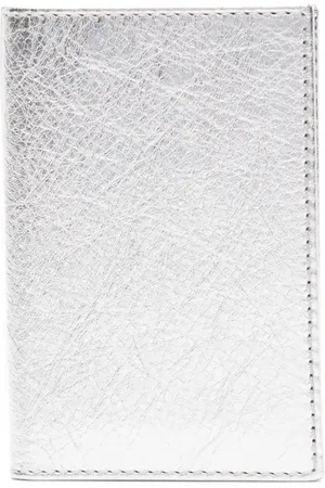 Comme des Garçons Logo-debossed metallic wallet