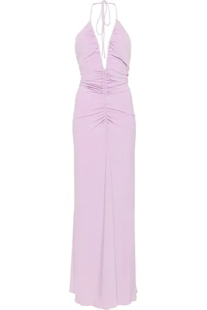 Monot V-neck draped maxi dress