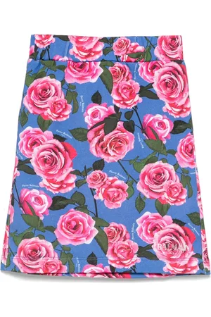 Balmain Rose-print skirt