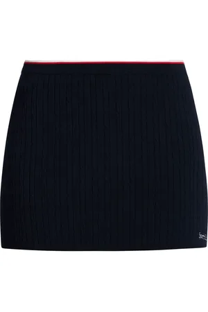 Sporty & Rich Serif Logo-embroidered mini skirt