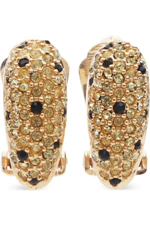Dior 1990-2000s rhinestone-embellished clip-on earrings