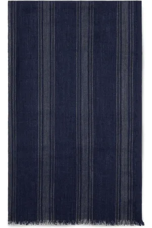 Brunello Cucinelli Stripe-pattern silk-blend scarf