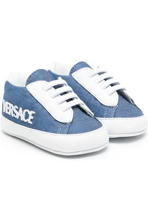VERSACE Slip-on denim sneakers