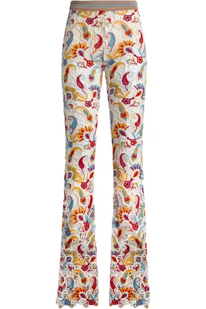 Etro Paisley-macram?? flared trousers