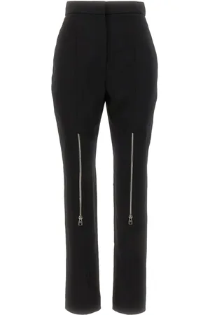Alexander McQueen Pleated wool tapered trousers