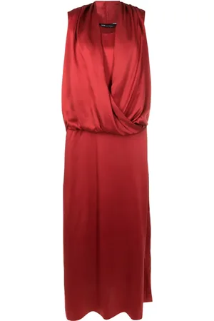 Uma Raquel Davidowicz Draped-detail silk dress