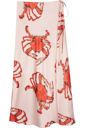 Msgm Crab-print swim skirt