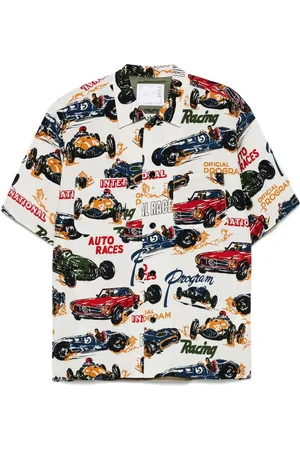 SACAI Race car-print shirt