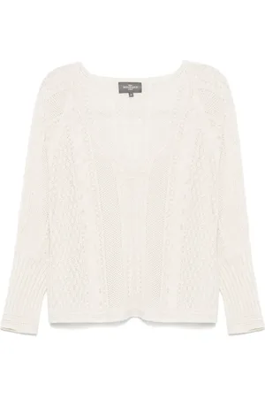 ERIC BOMPARD Pointelle-knit V-neck top