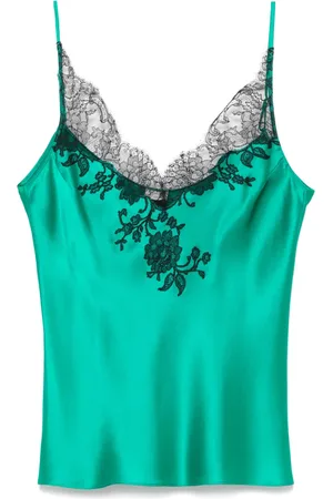 CARINE GILSON Lace-detailed pyjama top