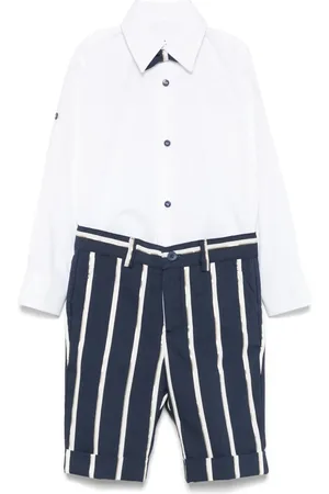 COLORICHIARI Striped shirt and trousers set