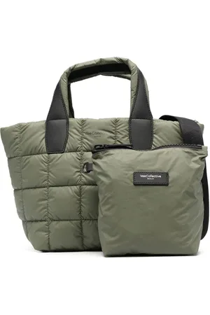VeeCollective Logo-print quilted tote bag