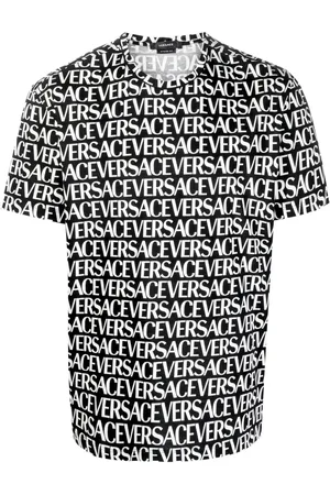 VERSACE Logo-print cotton T-shirt