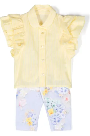 Lapin House Graphic-print cotton trousers set