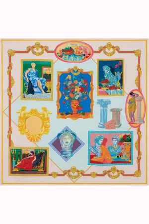 VERSACE Large Gallery silk foulard