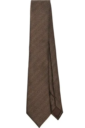 Giorgio Armani Patterned-jacquard silk tie