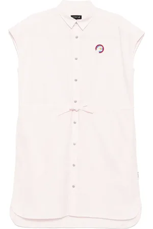 AGNÈS B. Dinosaur-patch oxford dress