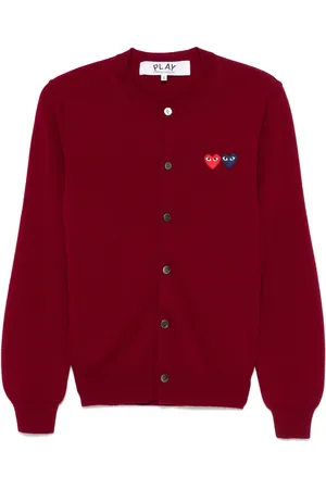 Comme des Garçons Heart-patch cardigan