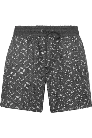 BILLIONAIRE Monogram-print swim shorts