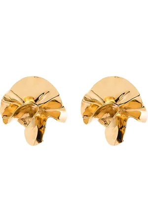 Sterling King Hammered-effect statement earrings
