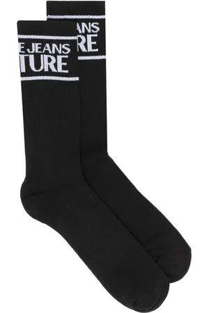 VERSACE Logo-print knitted socks