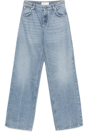 BLUMARINE Logo-embroidered jeans