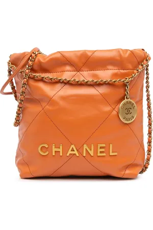 CHANEL 2021-2024 Mini Shiny Calfskin 22 Handbag satchel