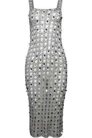 Calle Del Mar Embellished crochet midi dress