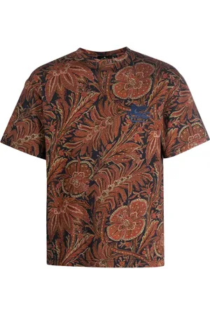 Etro Pegaso-embroidered paisley-print T-shirt