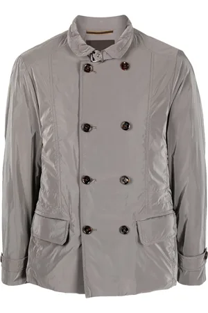 MOORER Double-breated holographic blazer
