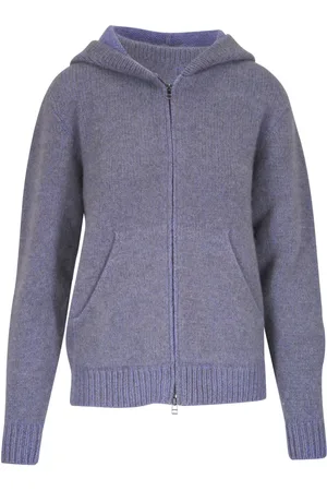 THE ELDER STATESMAN Knitted zipped hoodie