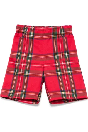 LA STUPENDERIA Tartan-check shorts