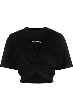 Palm Angels Ring-embellished cropped T-shirt