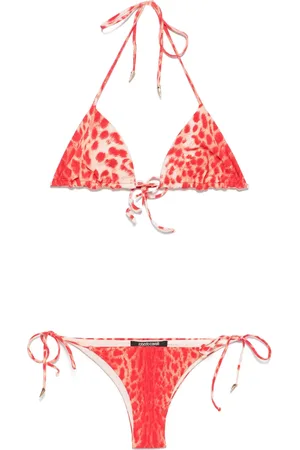 Roberto Cavalli Jaguar skin-print bikini