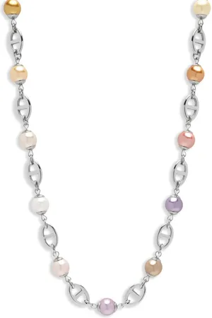 Nialaya Pearl-mariner chain necklace