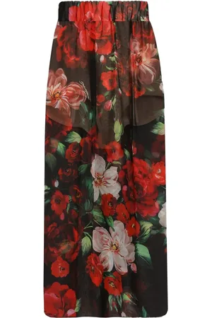 Dolce & Gabbana Floral-print midi skirt