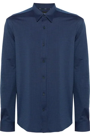 HUGO BOSS Patterned-jacquard shirt
