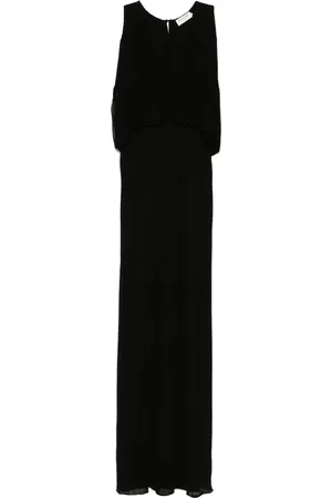 Saint Laurent Jersey draped long dress