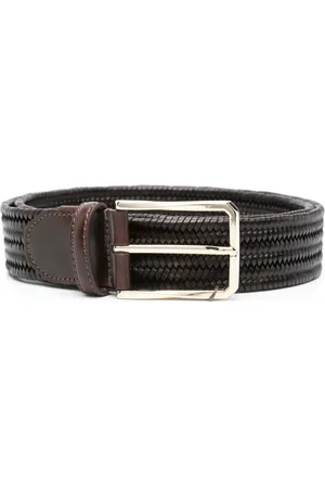 CANALI Braided-leather belt